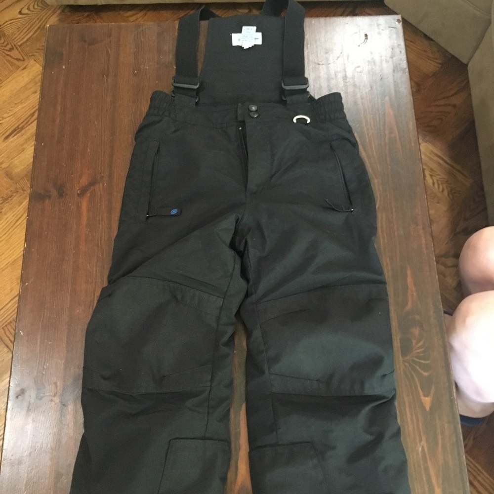 Kids Black Slalom Ski Pants